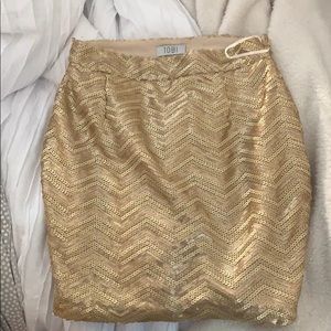 Gold sequin skirt